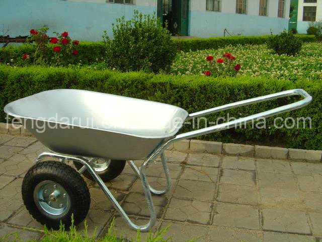 Zinc Plated Wb6211 Wheel Barrow with Double Wheel