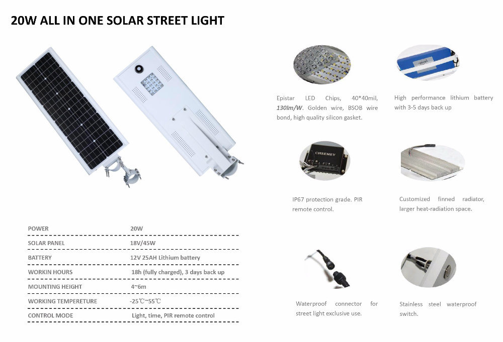 Solar Powered Lights LED Street Light 8W-120W