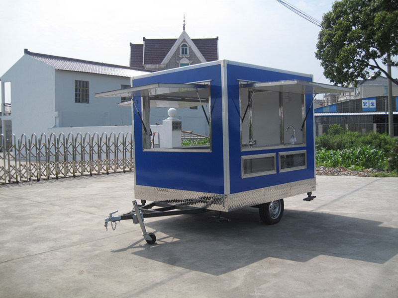 Three Sides Window Open Street Mobile Mini Fast Food Carts (SHJ-MFS250)