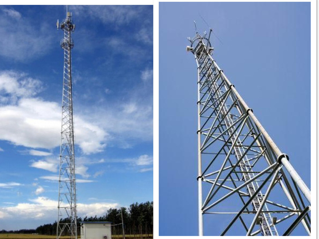 3-Leged Hot DIP Galvanized Steel Tube Communication Tower