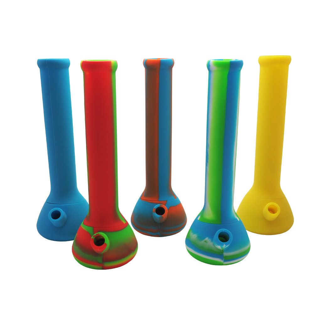 Smoking Silicone Water Pipe Straight Colorful Pipes Silicone Smoking Pipe