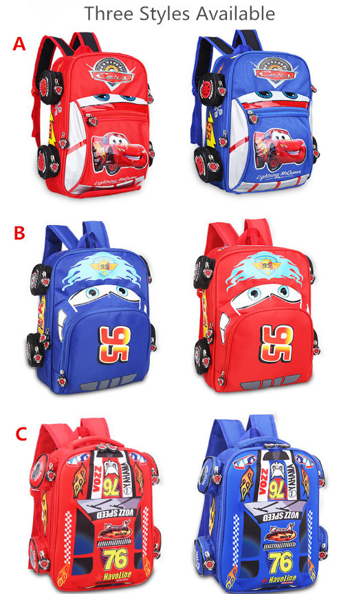 Children's Cartoon Backpack Cute 3D Car School Bag