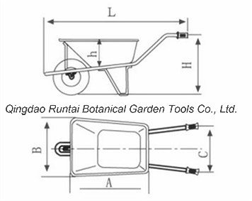 Wooden Handle Garden Tools Hand Cart