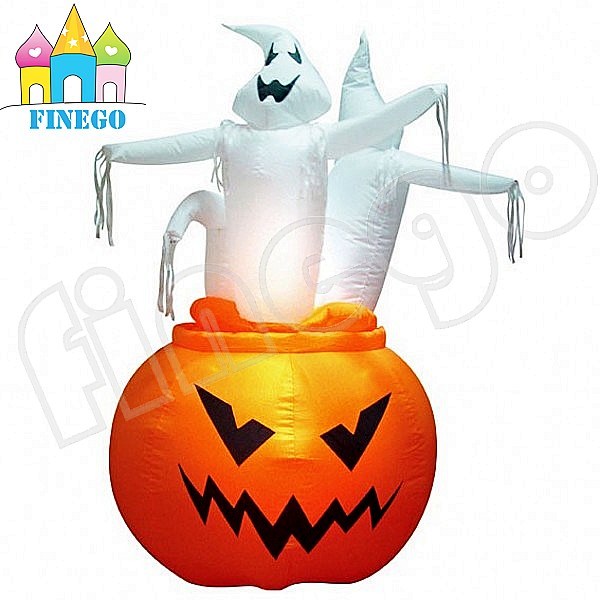 Top Sale Giant Halloween Decoration Inflatable Pumpkin with Ghost