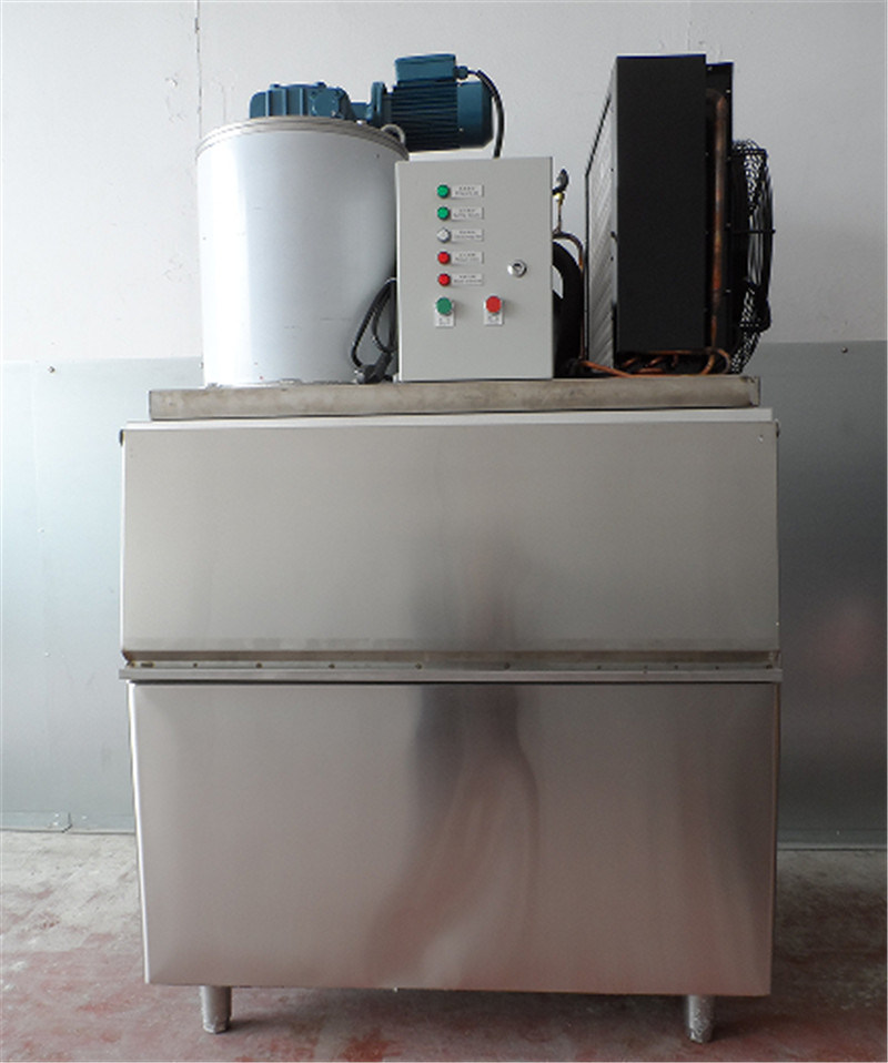 1200kg/Day Commercial Flake Ice Machine with Automatic PLC Control System