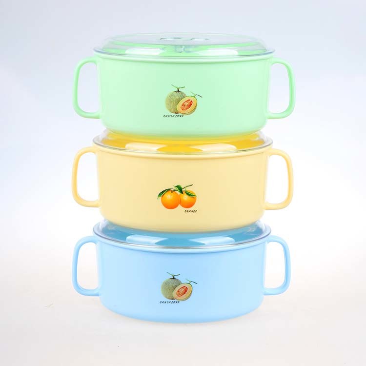 Professional Factory Colorful Round with Handle Plastic Lunch Food Box Containers for Kids