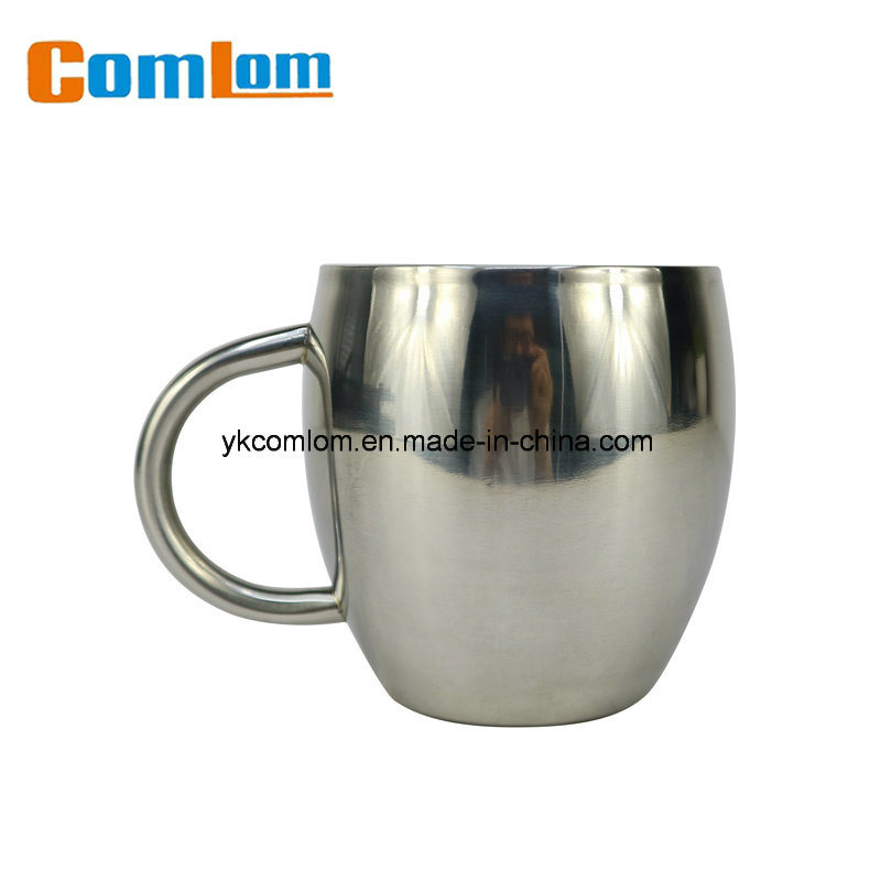 Cl1c-M117 Eco Friendly Double Wall Stainless Steel Coffee Travel Mug with Handle