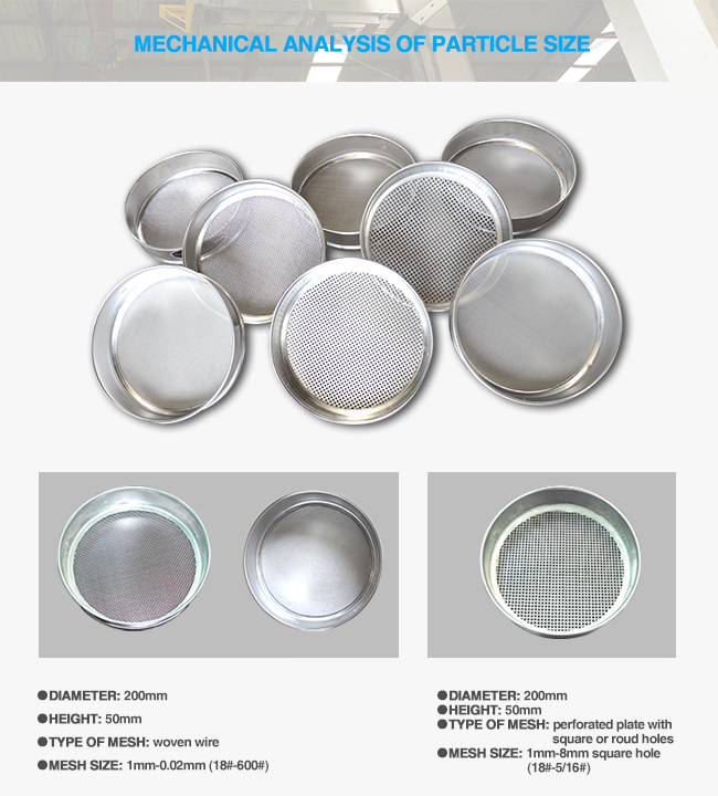 Standard Lab Test Sieve Sample Vibrating Testing Sieve Equipment