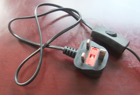 Power Cord for Cable with Switch Lamp Holder UK Plug