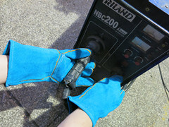 Ddsafety 2017 Blue Cow Split Welding Gloves