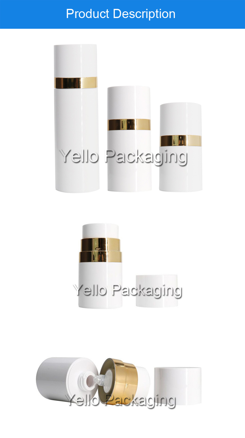 Cosmetic Packaging Empty Lotion Airless Pump Pet Plastic Bottle