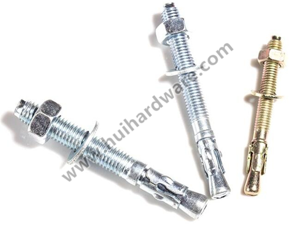 M8-M16 High Strength Zinc Plated Through Bolt / Wedge Anchor