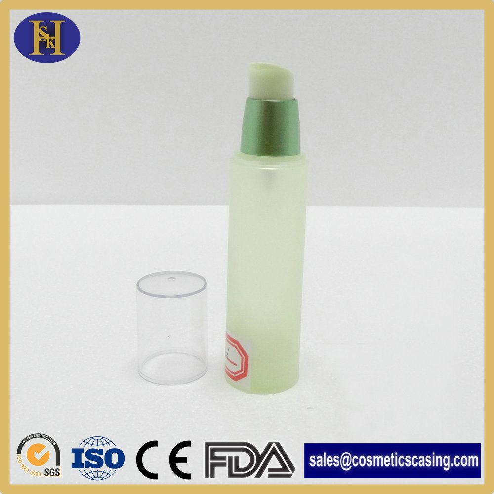 50ml 100ml Skin Care Packaging Green Empty Airless Bottles