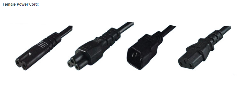 Europe / Australia / Japan / UK/ USA Plug Power Cord