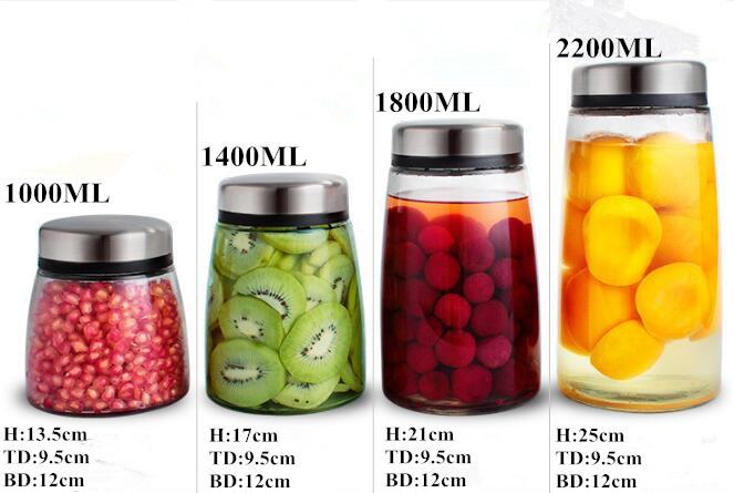 Grains Storage Cans Kitchen Food Sealed Cans Glass Containers