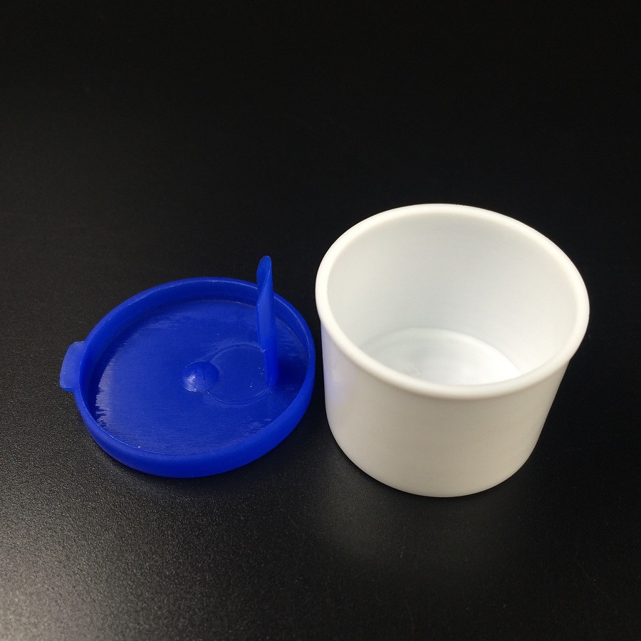 Blue Snap Cap Plastic Stool Container Sample Cup