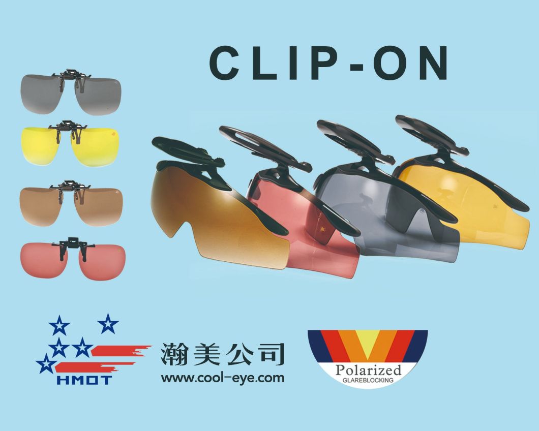 2018 Polarized Men Cap Clip-on Sunglasses