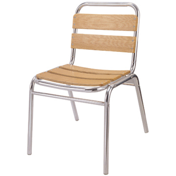 Commercial Restaurant Outdoor Aluminum Wooden Chair (DC-06307)