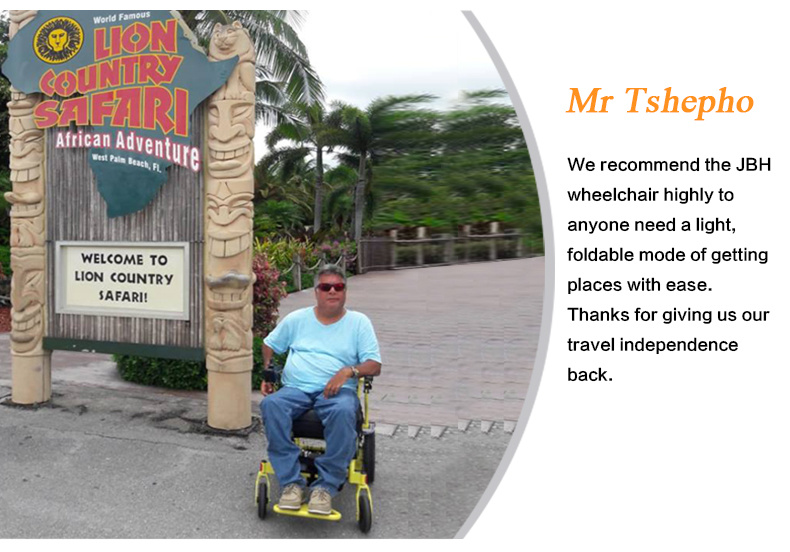 Lightweight Travel Power Wheelchair with Lithium Battery
