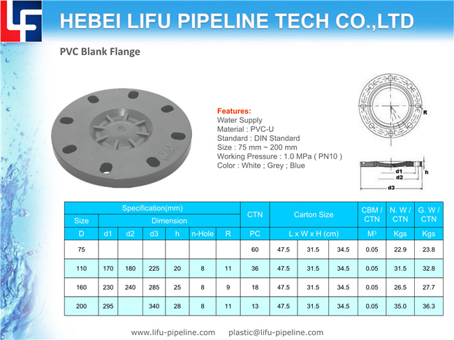 PVC Ts Flange for Pipe Fitting and Valve DIN Standard