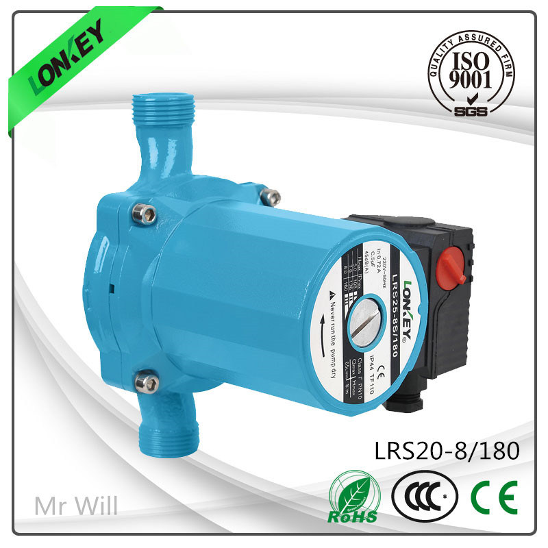 160W Three Speed Household Cast Iron Wilo Circulation Pump: Lrs20-8/180