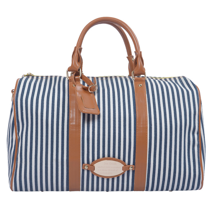 Superior Material Waterproof Duffle Bag White Stripe Travel Bag