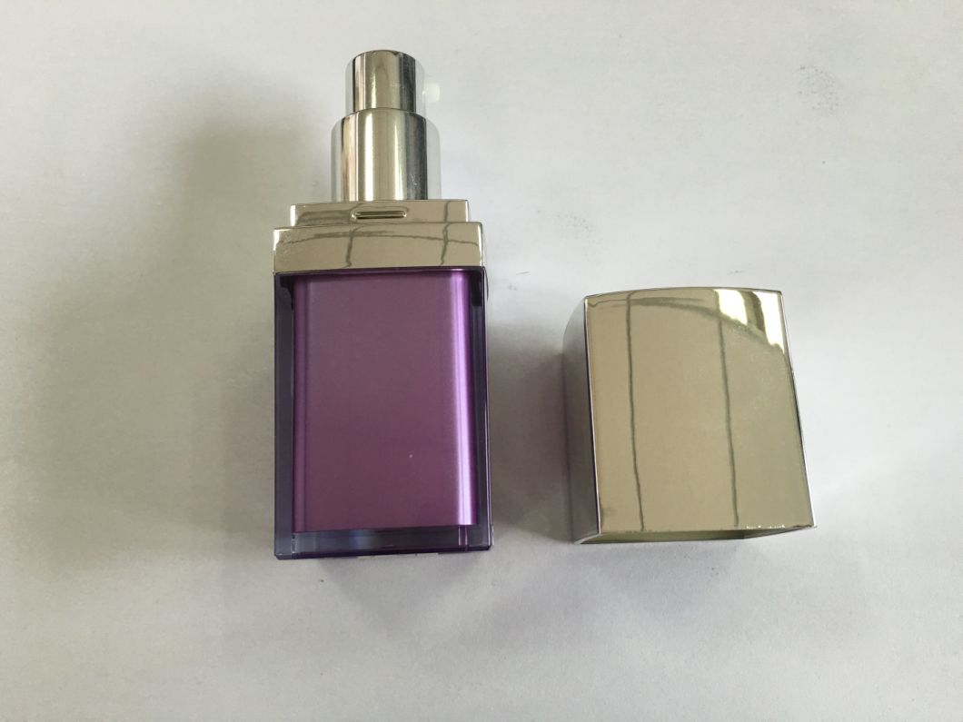 Square Plastic Airless Bottle with 50ml/30ml/15ml