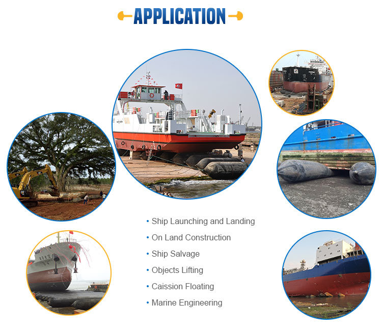 Rubber Roller Launching Barge Airbag for Ship