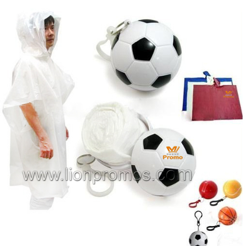 Hot Promotional Gift Rain Season Ball Shape Rain Poncho