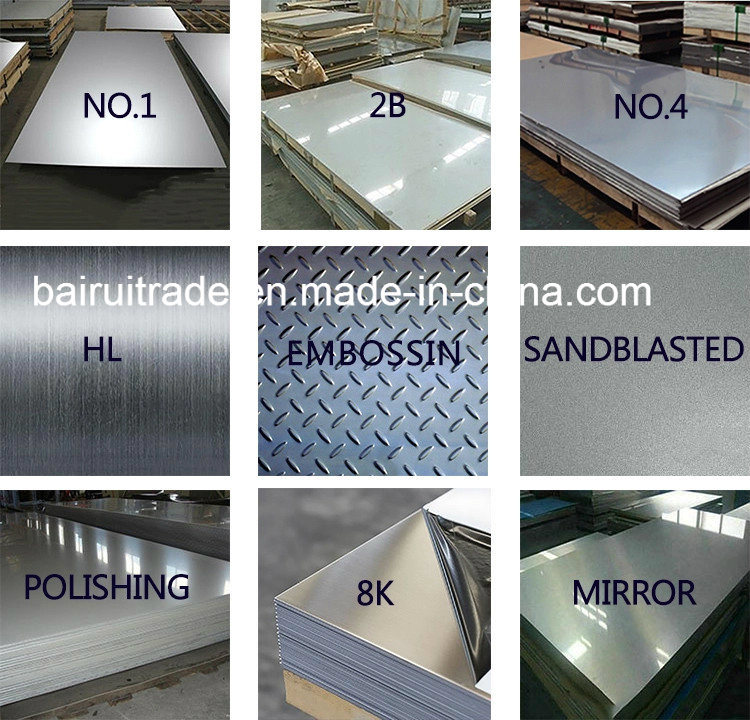 321 316L 304 304L 201 Stainless Steel Plate/Sheet for Export