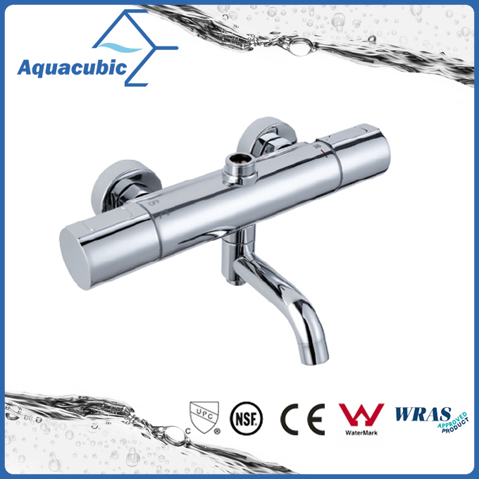 Round Bar Mixer Shower Set Thermostatic Valve with Spout for Bathtub (AF7366-7)