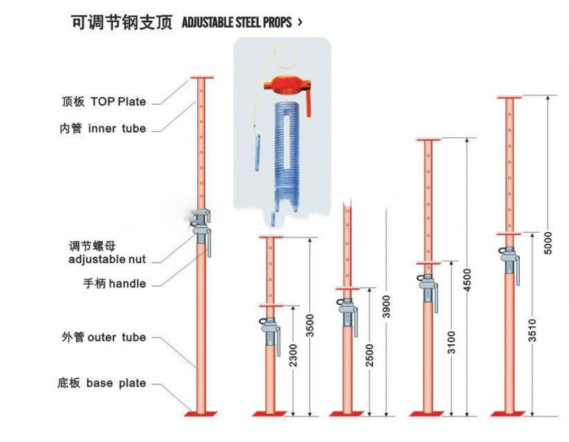 Stamping Casting Steel Prop Accessories Square Plate Top Plate