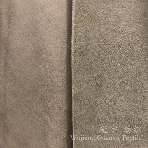 Bronzed Suede Leather Polyester Compound Microfiber Fabric