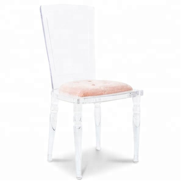 Luxury Modern Elegant Clear Plastic Acrylic Resin Dining Chair