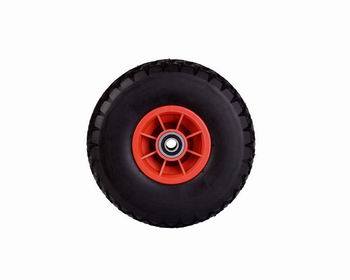 Black Rubber Pneumatic Tire Built-in Red Wheels
