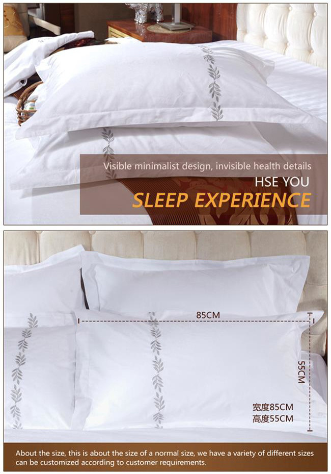 Yrf Luxury Hotel Choice Elegant Embroidery Bedsheet Duvet Cover Pillow Case