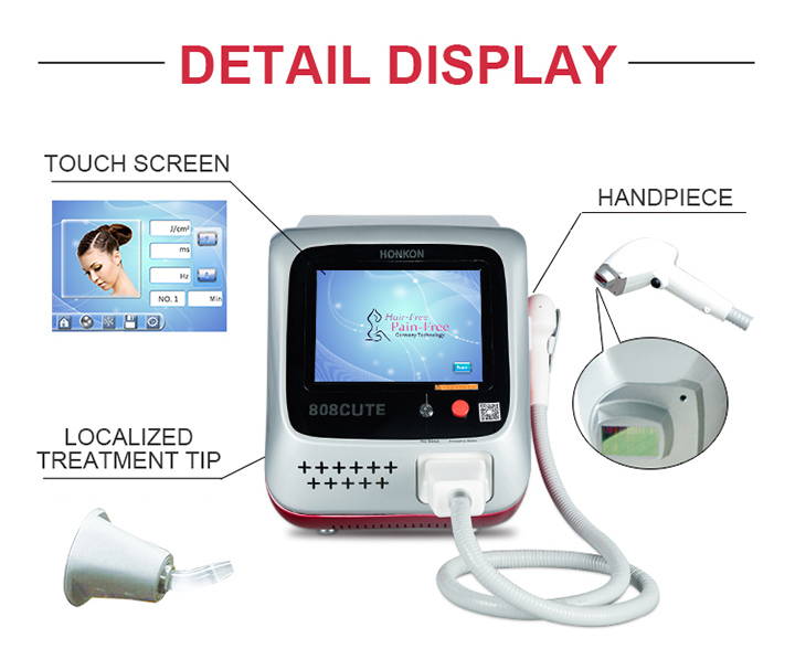 FDA Portable 808nm Diode Laser Painless Hair Removal Beauty Equipment