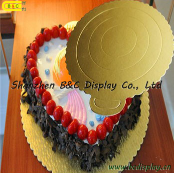 Corrugated Paper Board with Round Flower Edges FDA Cake Plates with SGS (B&C-K061)