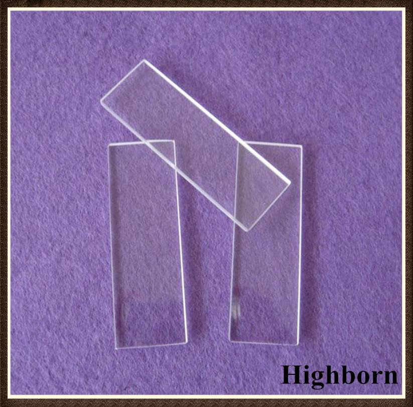 Transparent Fire Polish Square Quartz Glass Microscope Slides for Lab