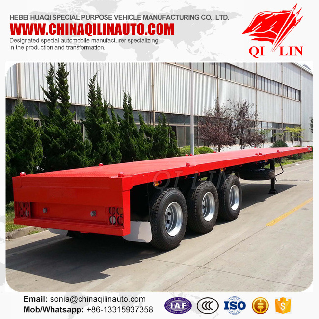 Heavy Duty Flatbed Semi Trailers with Rear Part Cutted