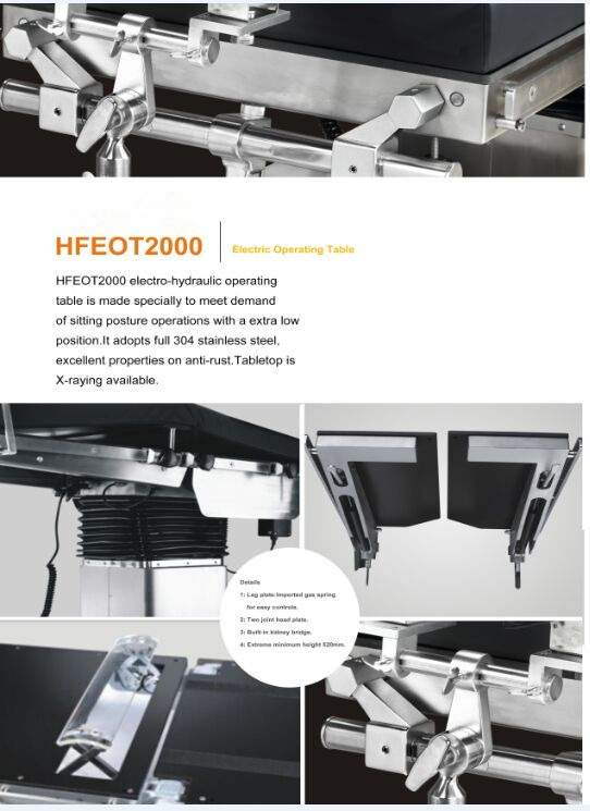 Medical Examination Radiolucent Electrical Hospital Bed (HFEOT2000)