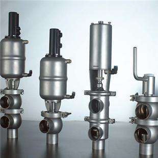 Stainess Steel Sanitary Pneumatic Stop Reversal Reversing Valve with Control Head