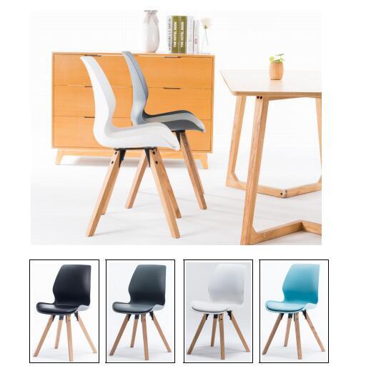 PP Plastic Modern Wooden Dining Chair