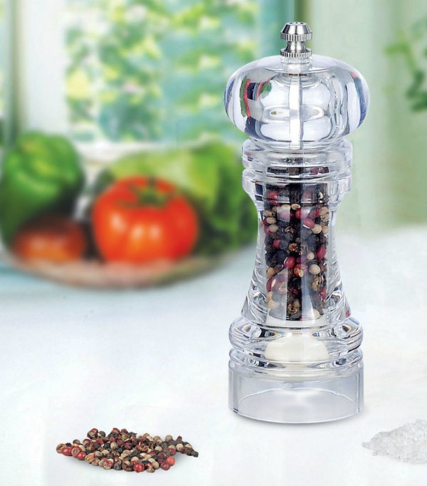 Acrylic Salt Mill, Kitchen Mill, Manual Pepper Mill (R-6041)