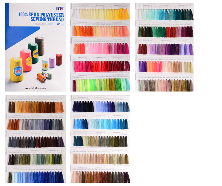 Wholesale 40/2 100% Polyester Sewing Thread 500g 700g Each Cone