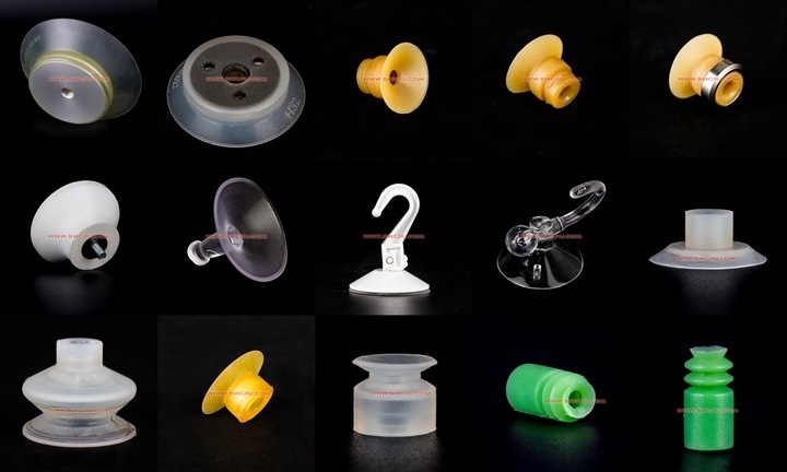 OEM Nonstandard Small Clear PVC Rubber Suction Cup / Rubber Sucker with Locker