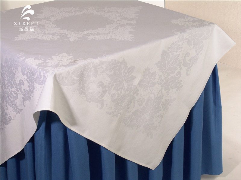 Hotel White Banquet Wedding Cotton Table Cloth