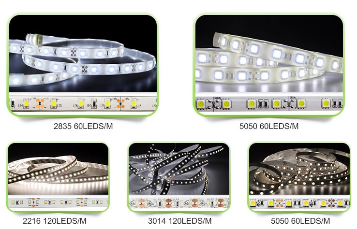 Ce RoHS Approved High Brightness White Color Strip Light 12V DC 60 LEDs/M Indoor Non Waterproof SMD 5050 Flexible LED Light Strip