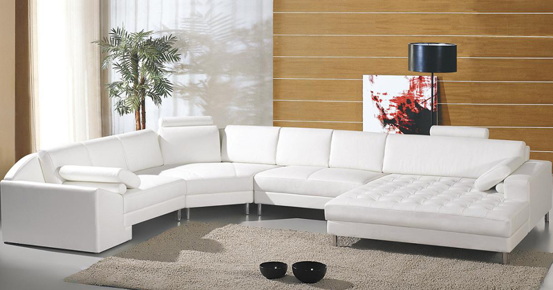 Best-Selling Modern Design Living Room Leather Sectional Sofa (HC1024)