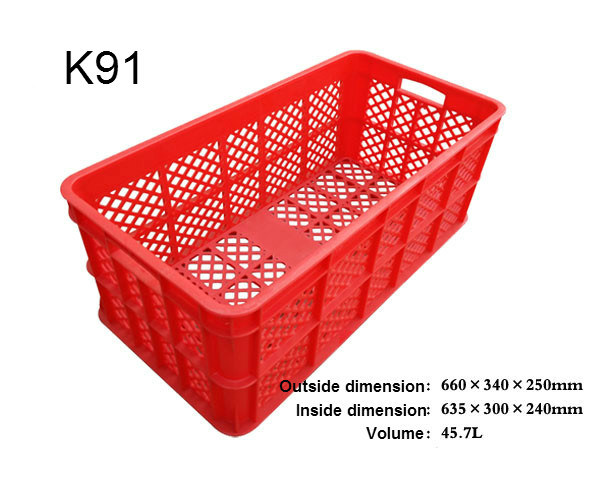 K91 Plastic Crate for Vegetable and Fruit